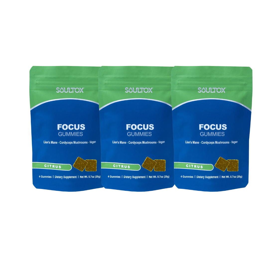 Soultox FOCUS Lion's Mane Mushroom Gummies - Lucky Soul
